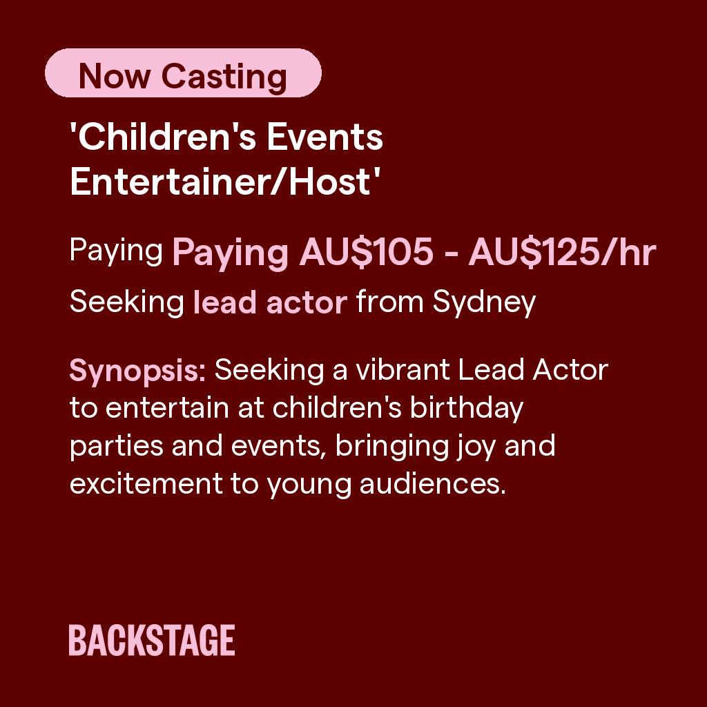 Backstage Facebook ad