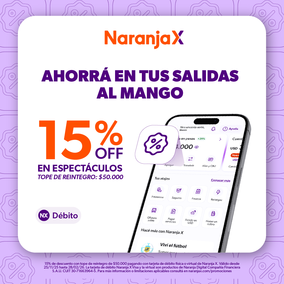 Naranja X Facebook ad from Jul 3, 2026