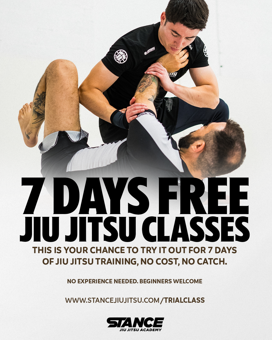 Stance Jiu Jitsu Academy Facebook ad from Mar 11, 2026