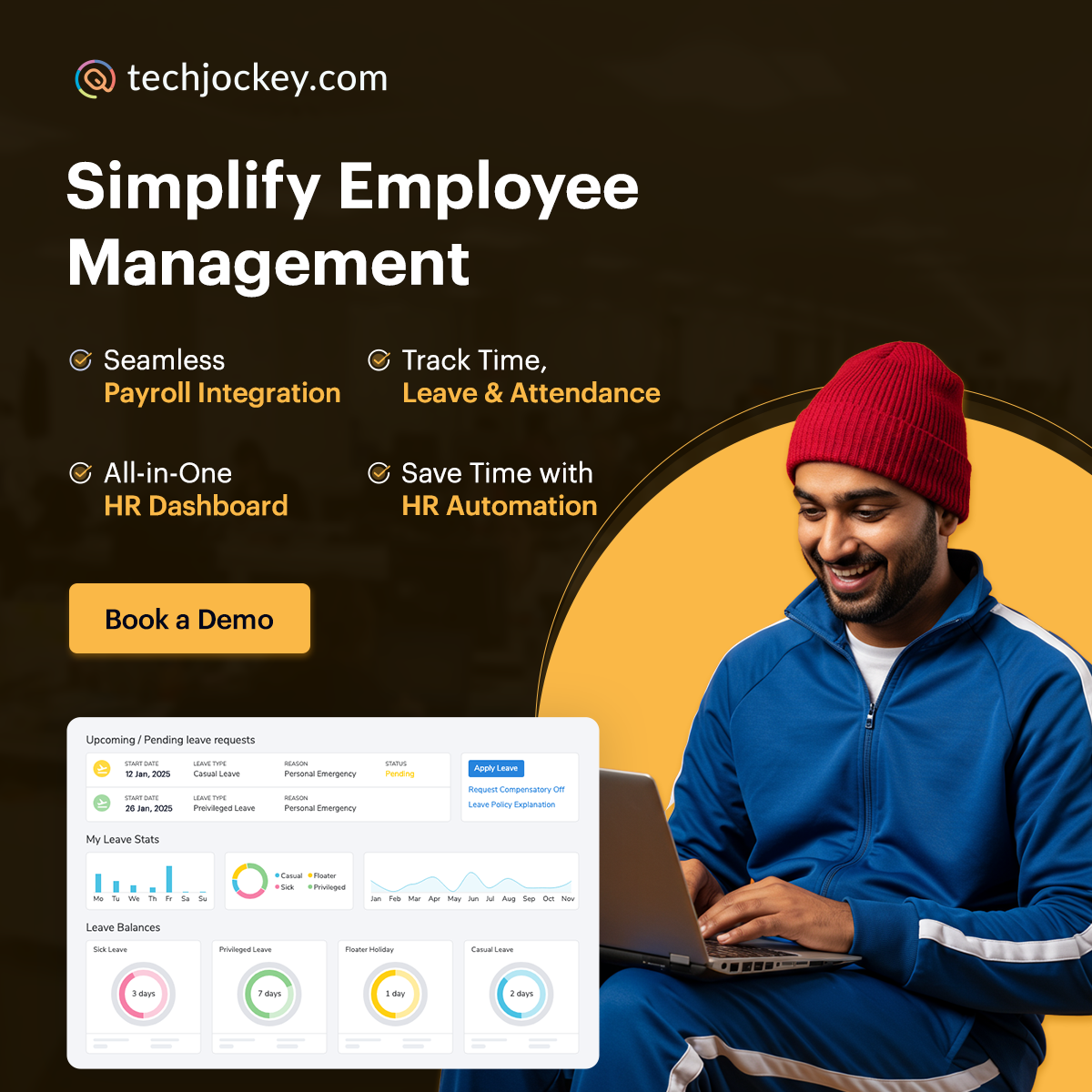 Techjockey Facebook ad