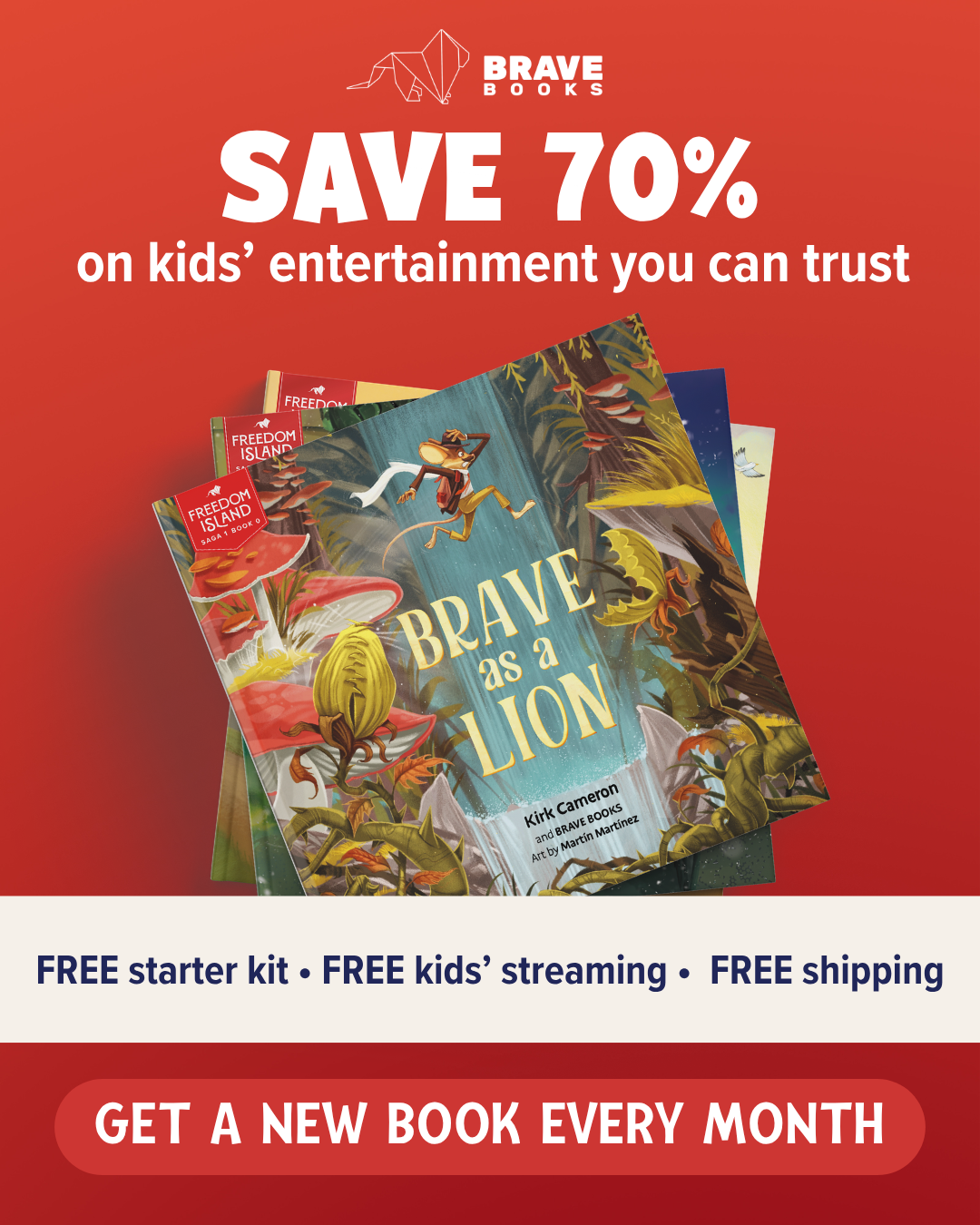 BRAVE Books Facebook ad