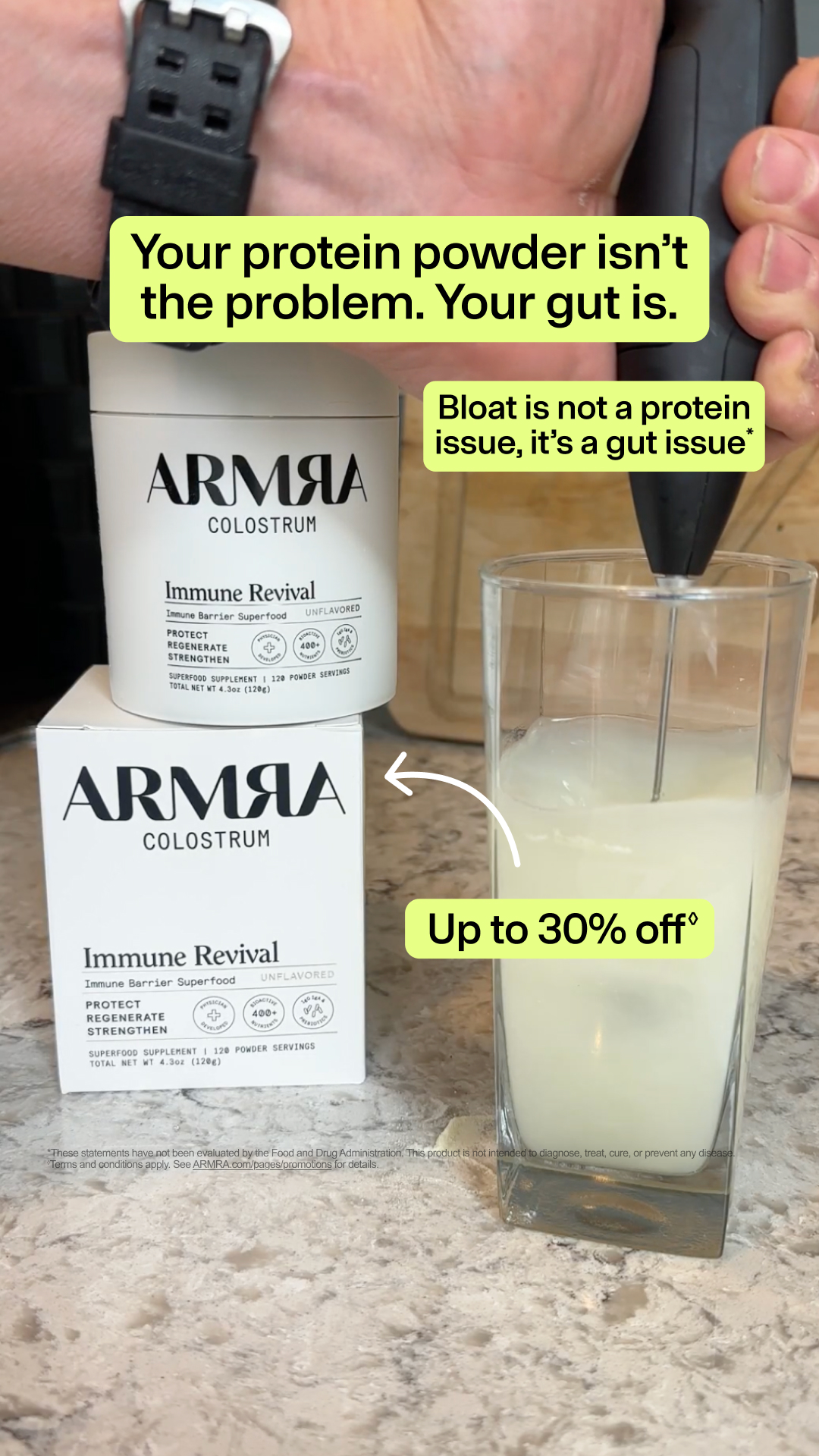 ARMRA Facebook ad