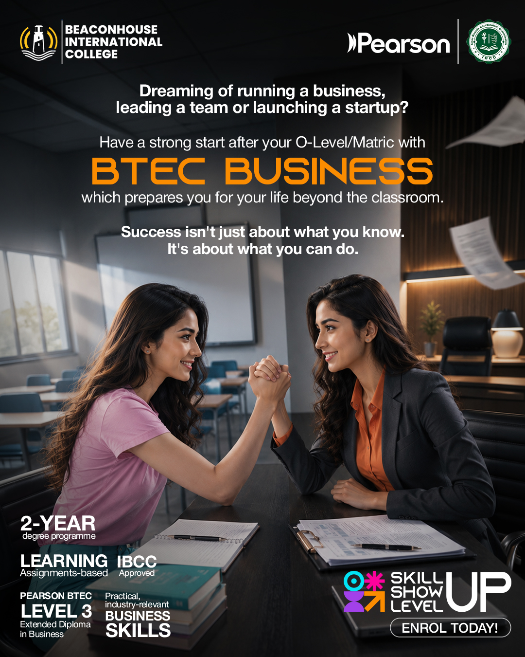 Beaconhouse International College Facebook ad: Advance Your Career. IBCC Recognised.