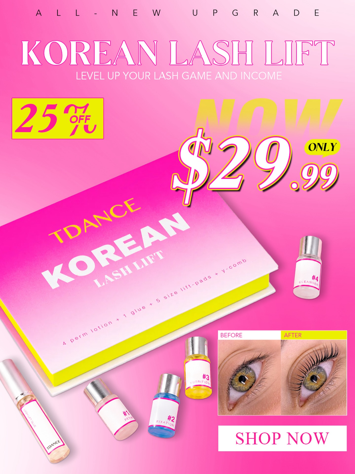 Tdance Lashes Facebook ad