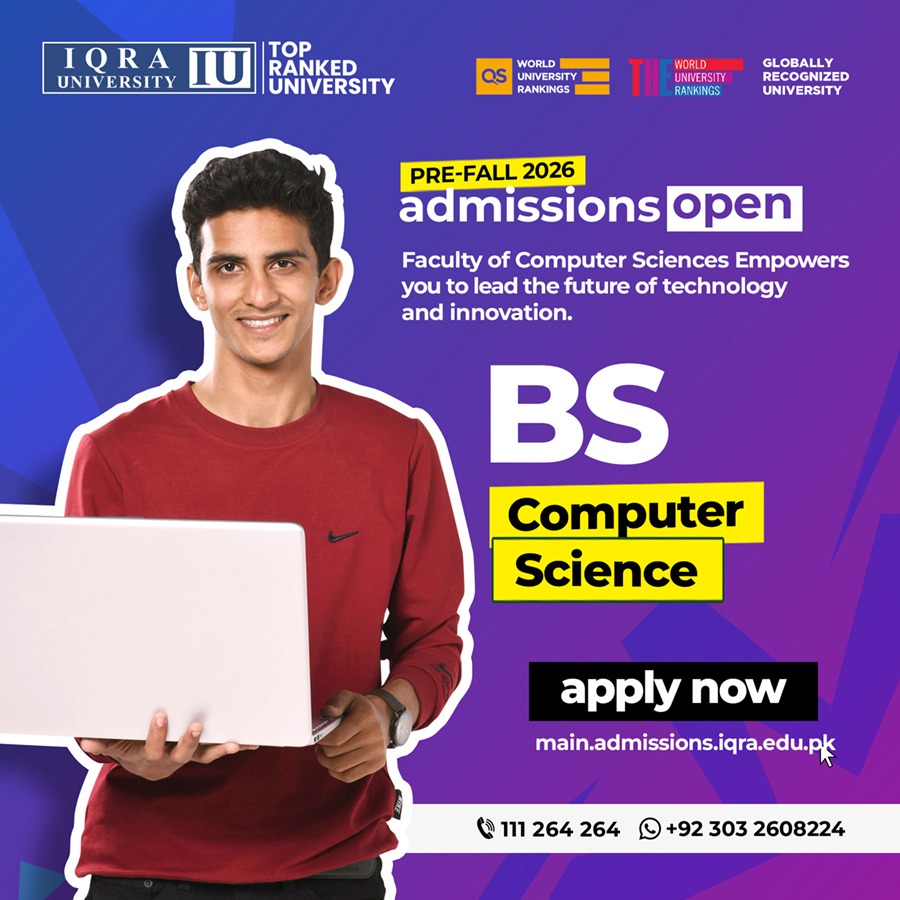 Iqra University - IU Facebook ad: Step into a future of innovation and leadership.
