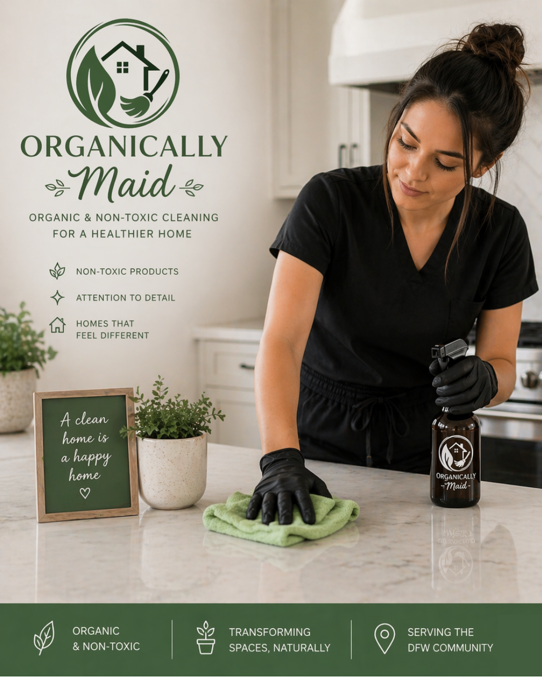 Organically Maid Facebook ad