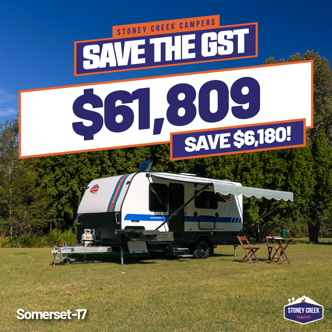 Stoney Creek Campers Facebook ad: The Somerset-17 is now $61,809 Save $6,180 during…