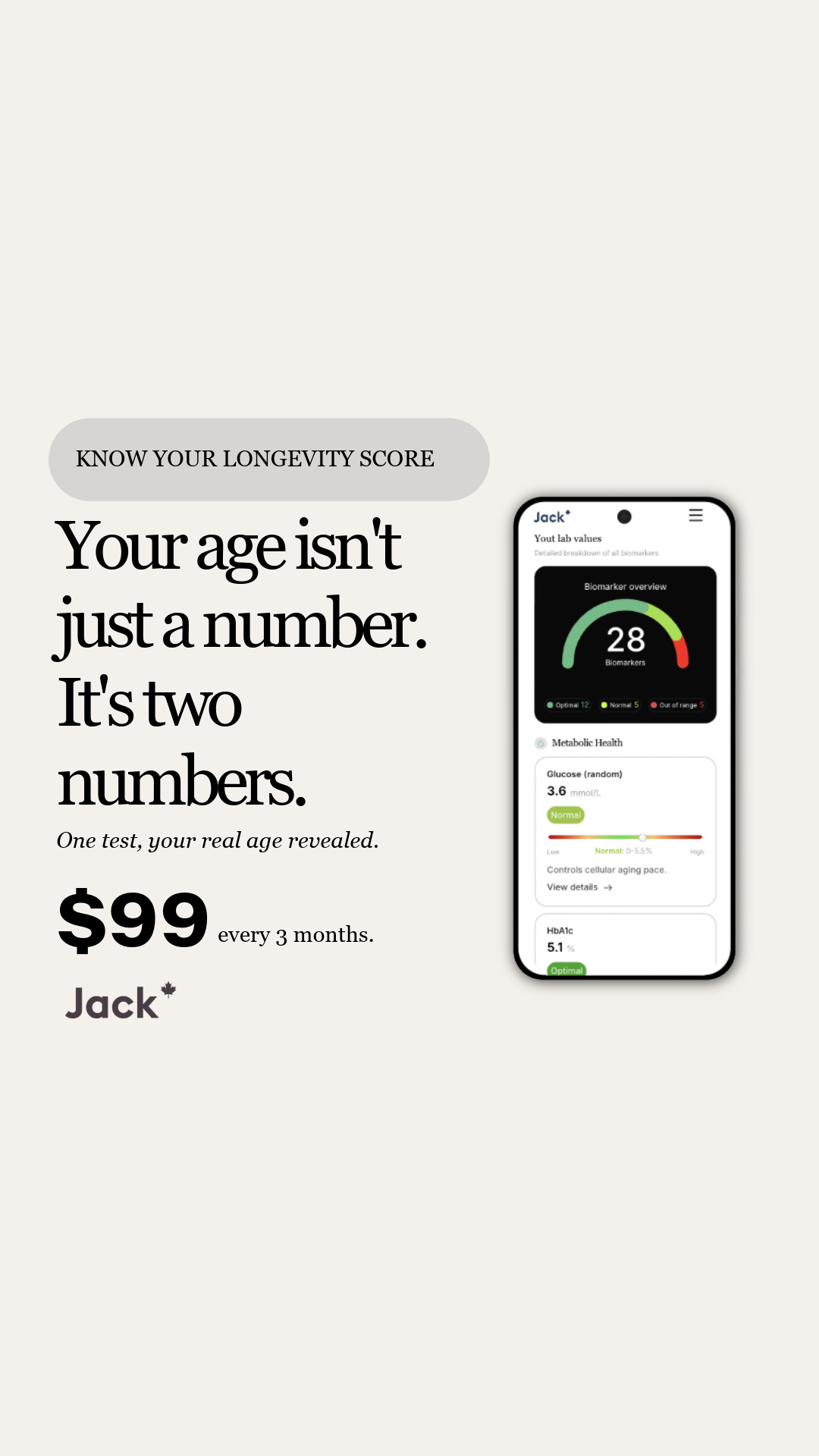 Jack Health Facebook ad