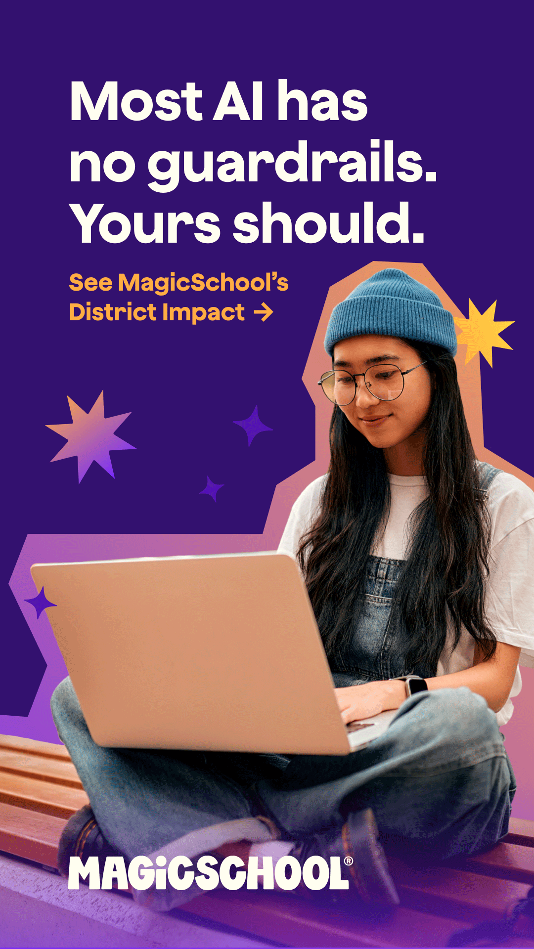 MagicSchool.ai Facebook ad: Guardrails for safe K-12 AI
