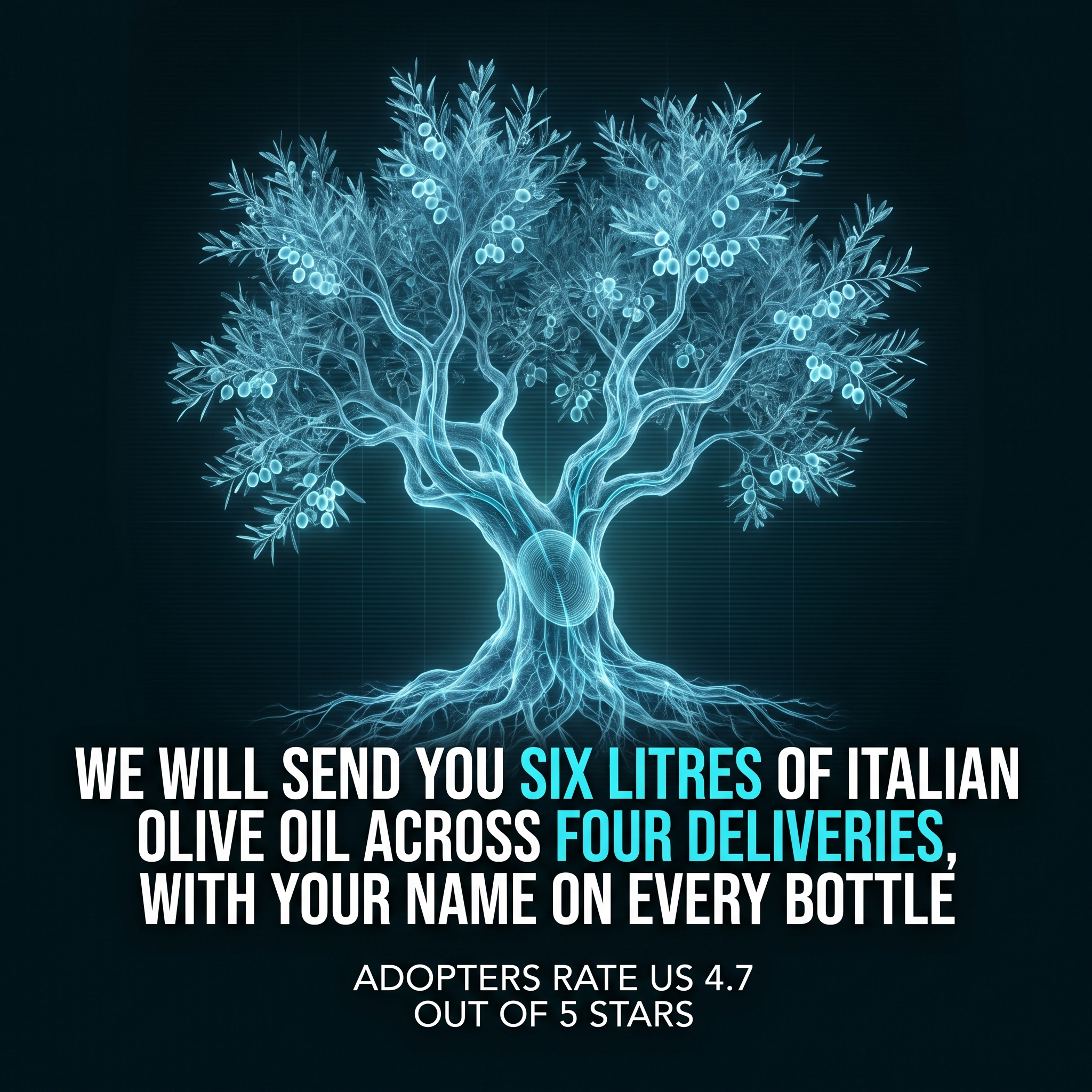 Oliverse Facebook ad: Adopt a Tree. Taste La Dolce Vita.