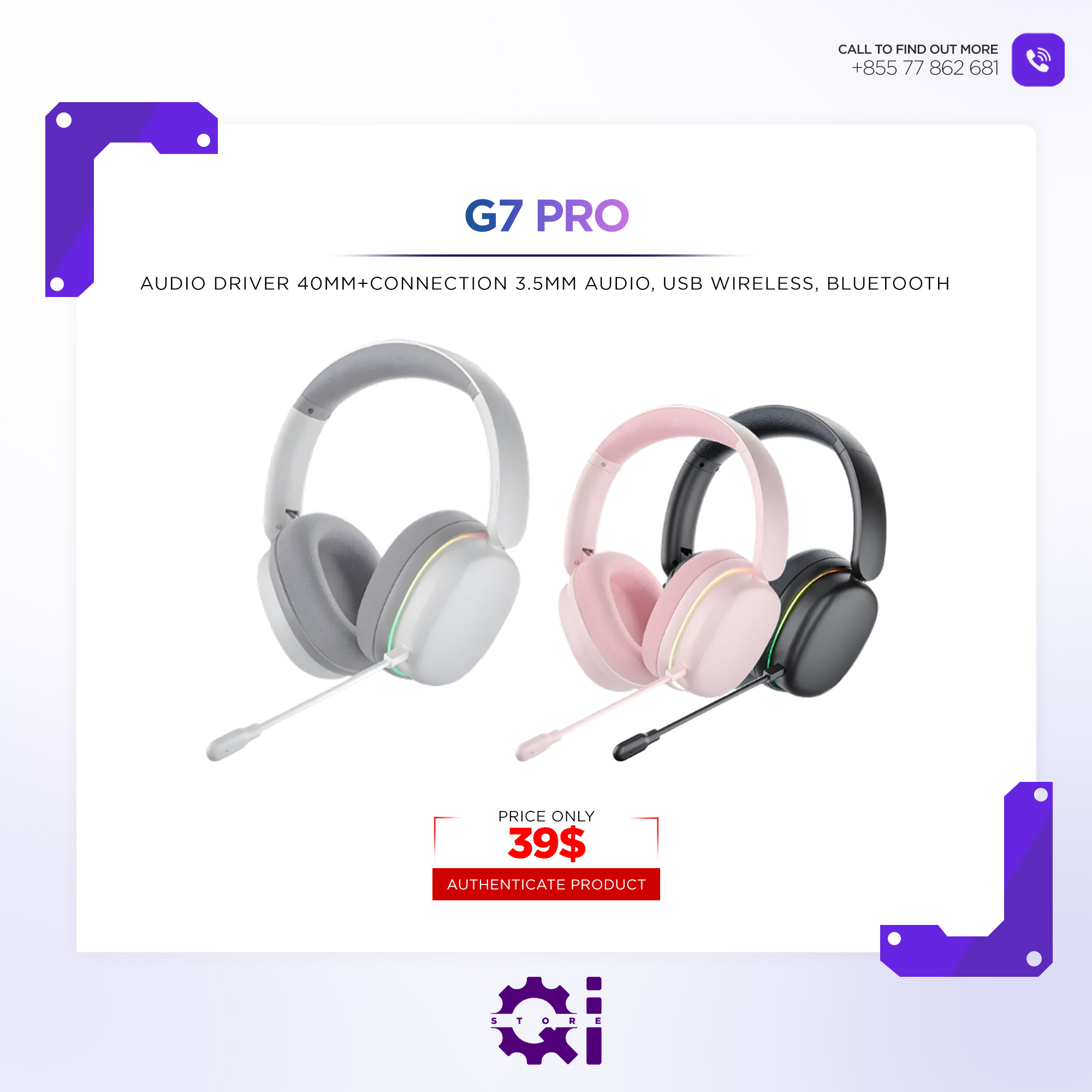 Qi Store Facebook ad: គេមកហើយៗ Aula ម៉ូតថ្មីៗមកហើយ