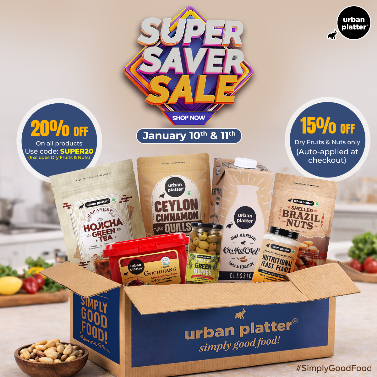 Urban Platter Facebook ad: Urban Platter, Simply Good Food!