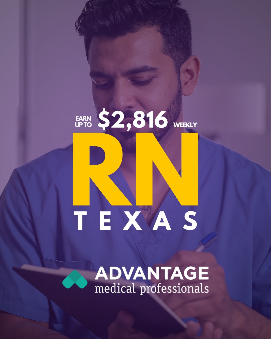 Advantage Medical Professionals Facebook ad: Nationwide Contract & Per-Diem Nursing