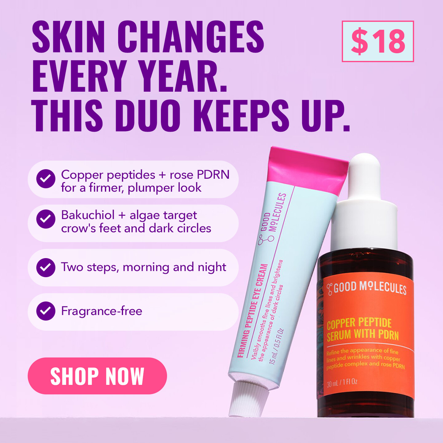 Good Molecules Facebook ad: Over 1000s Reviews