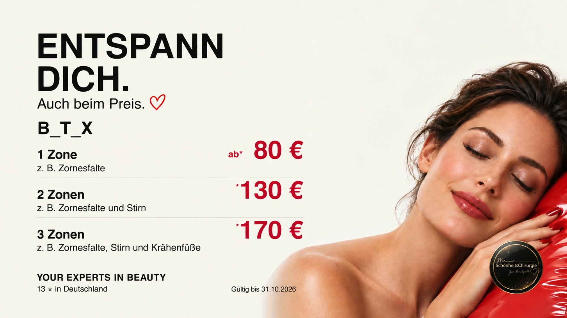 Meine Schönheitschirurgie Facebook ad: Onlinetermin