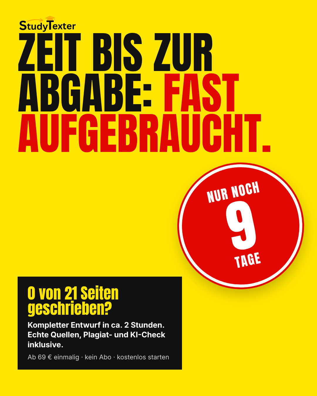 StudyTexter.de Facebook ad