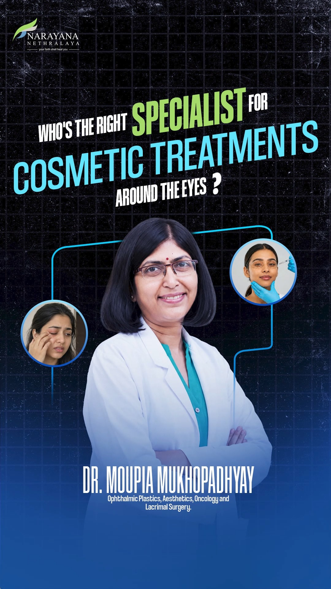 Narayana Nethralaya Facebook ad: Considering Aesthetic Treatments Around the Eyes?