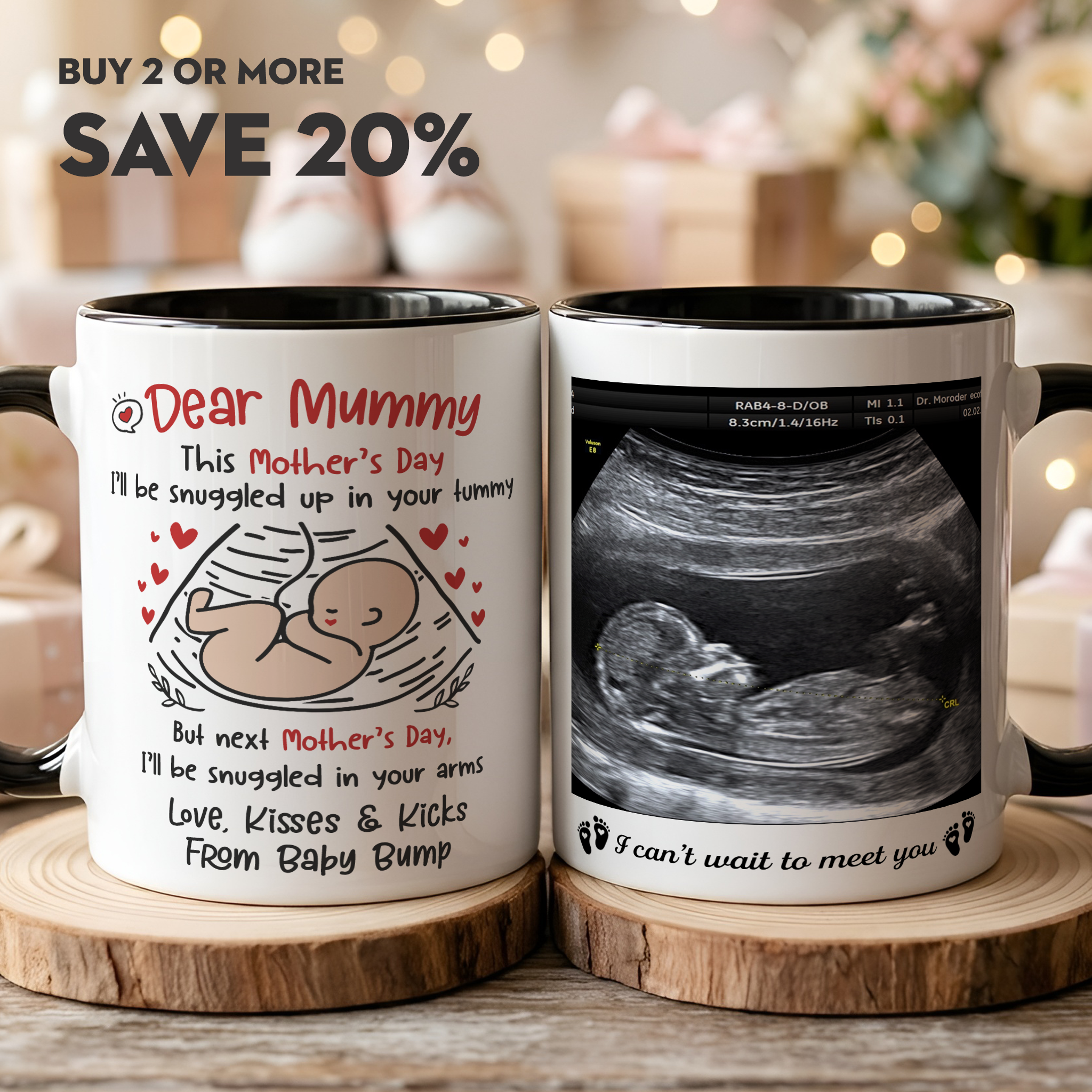 New to Nest - Personalised Gifts Facebook ad: Custom Two Tone Mug For Mom To Be | First Mother's Day…