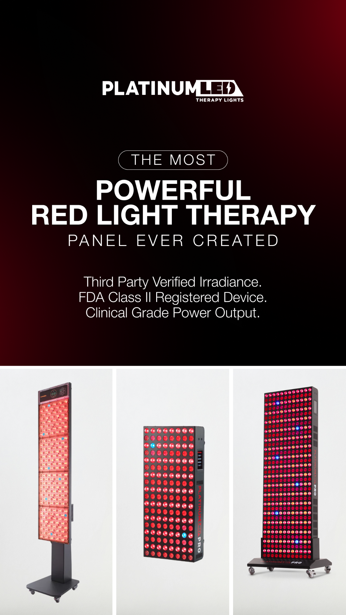 Platinum LED Therapy Lights Facebook ad
