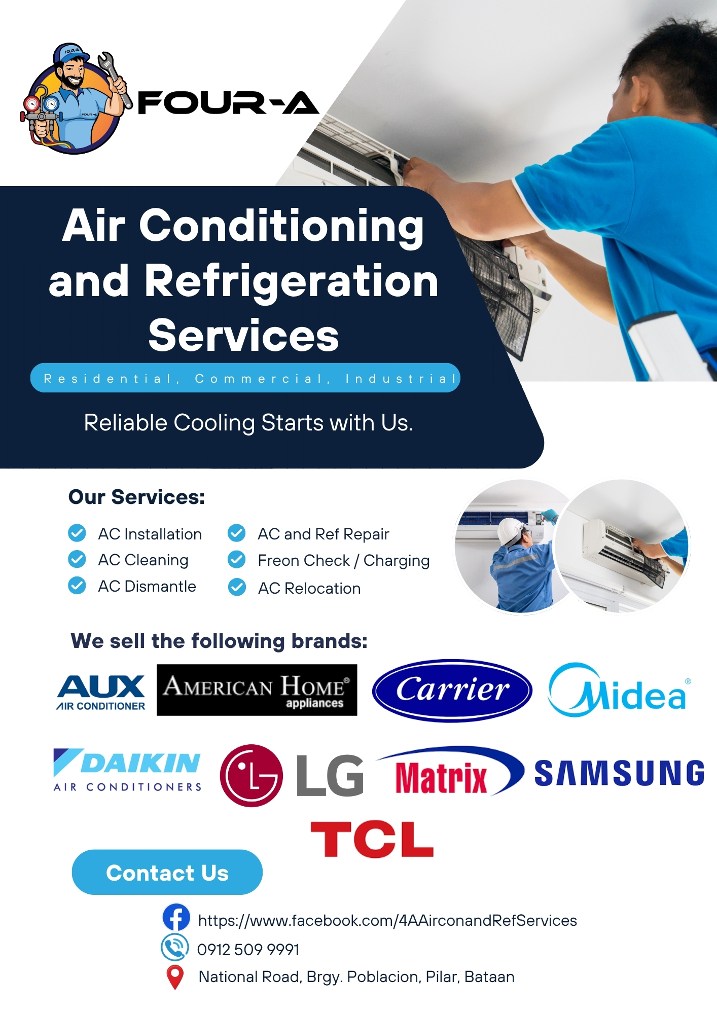 Four-A Aircondition and Refrigeration Services Facebook ad