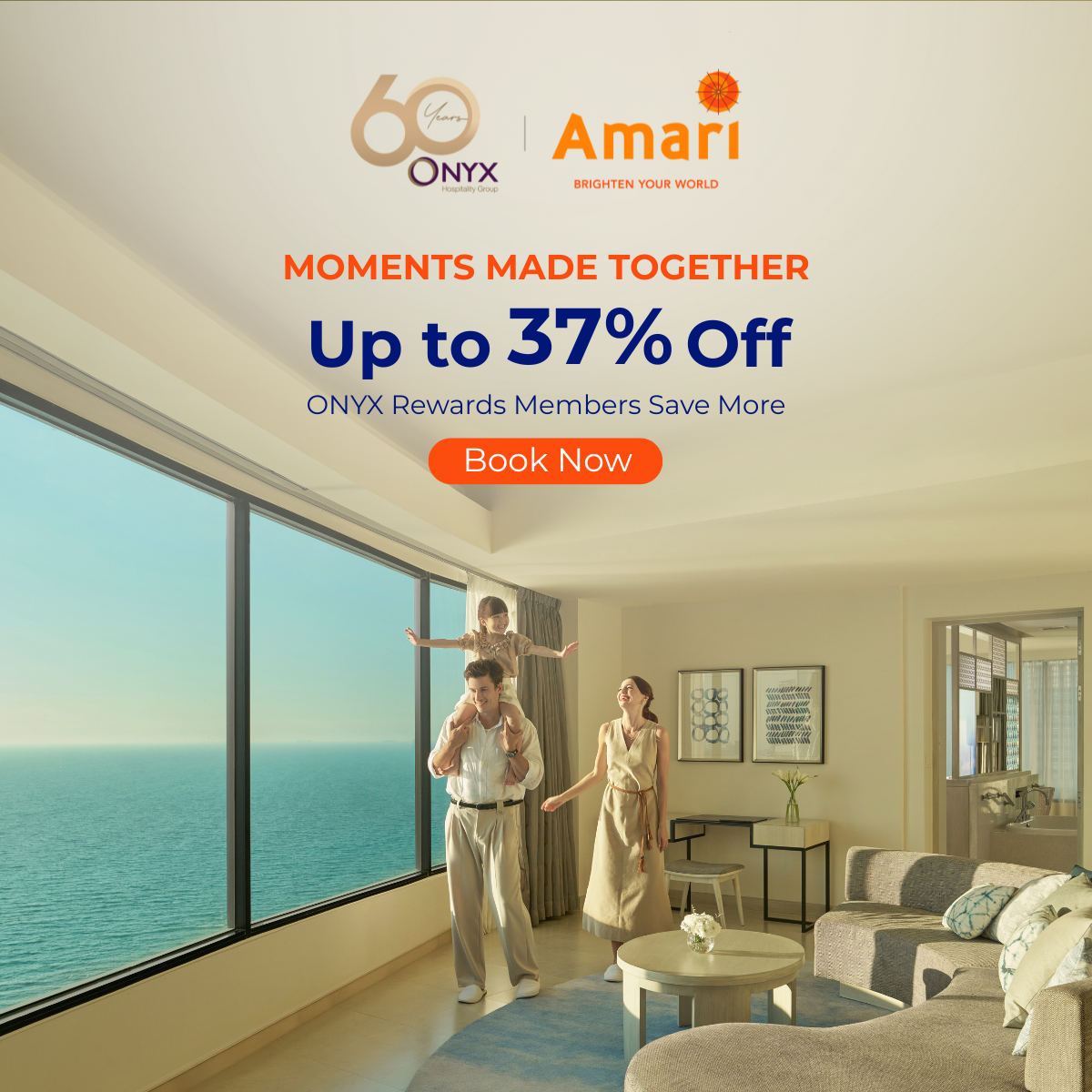 Amari Facebook ad: Moments Made Together, with an offer for every…