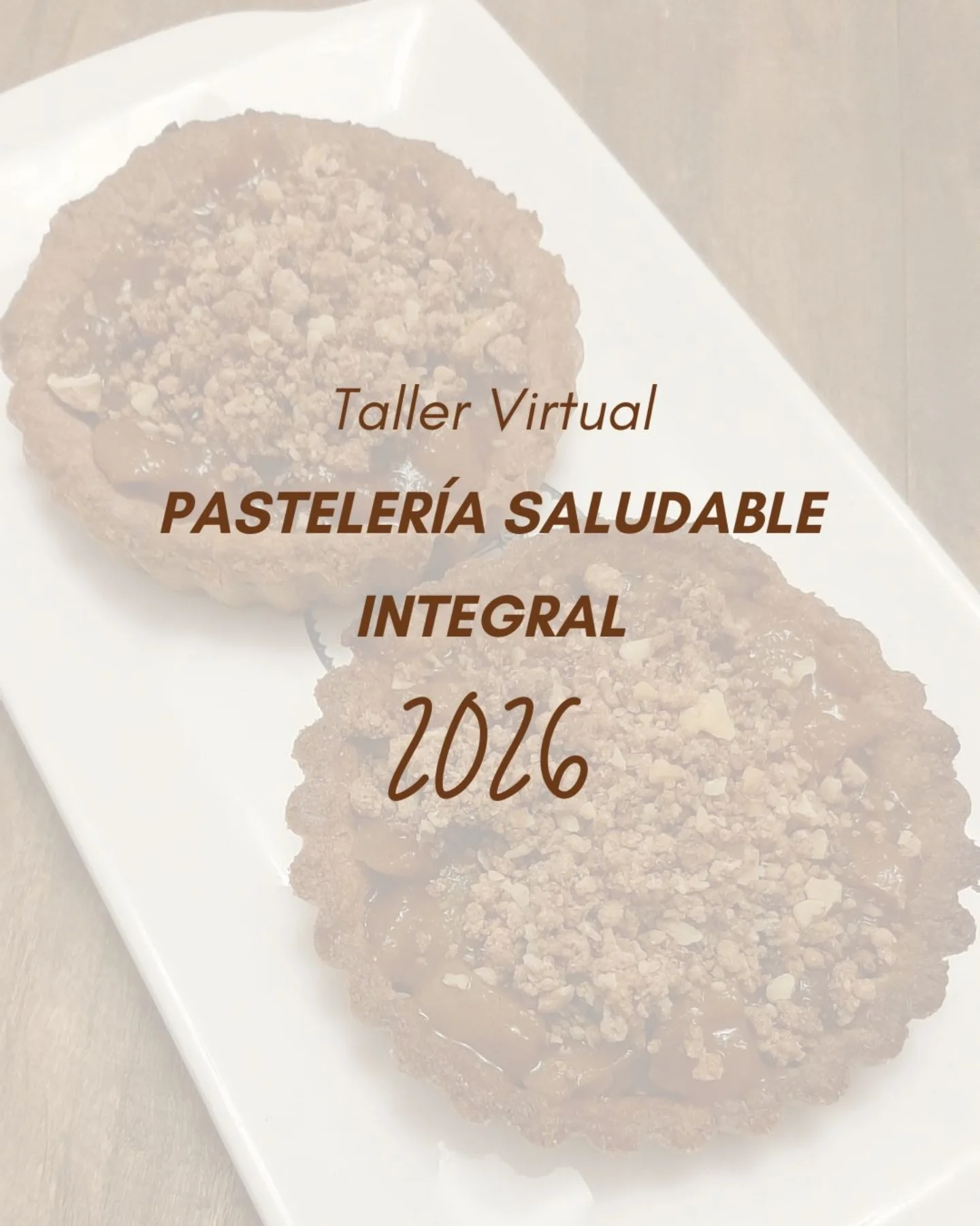 Alma Natural Castelar Facebook ad: Taller Virtual Pastelería Saludable Integral 2026