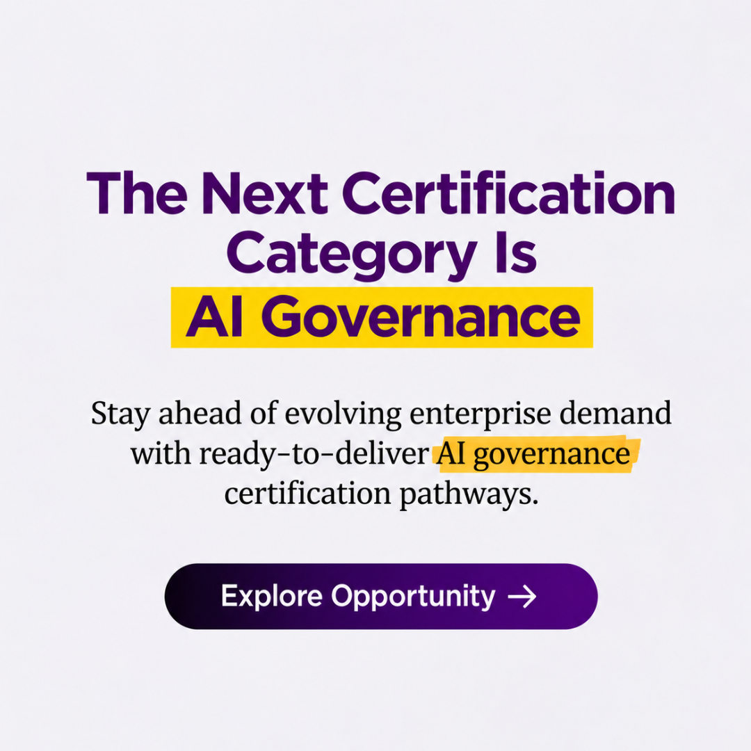 Global AI Certification Council - GAICC Facebook ad: Your Training Portfolio Needs AI Governance