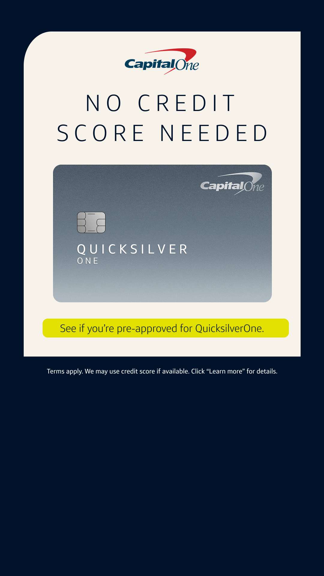 Capital One Facebook ad
