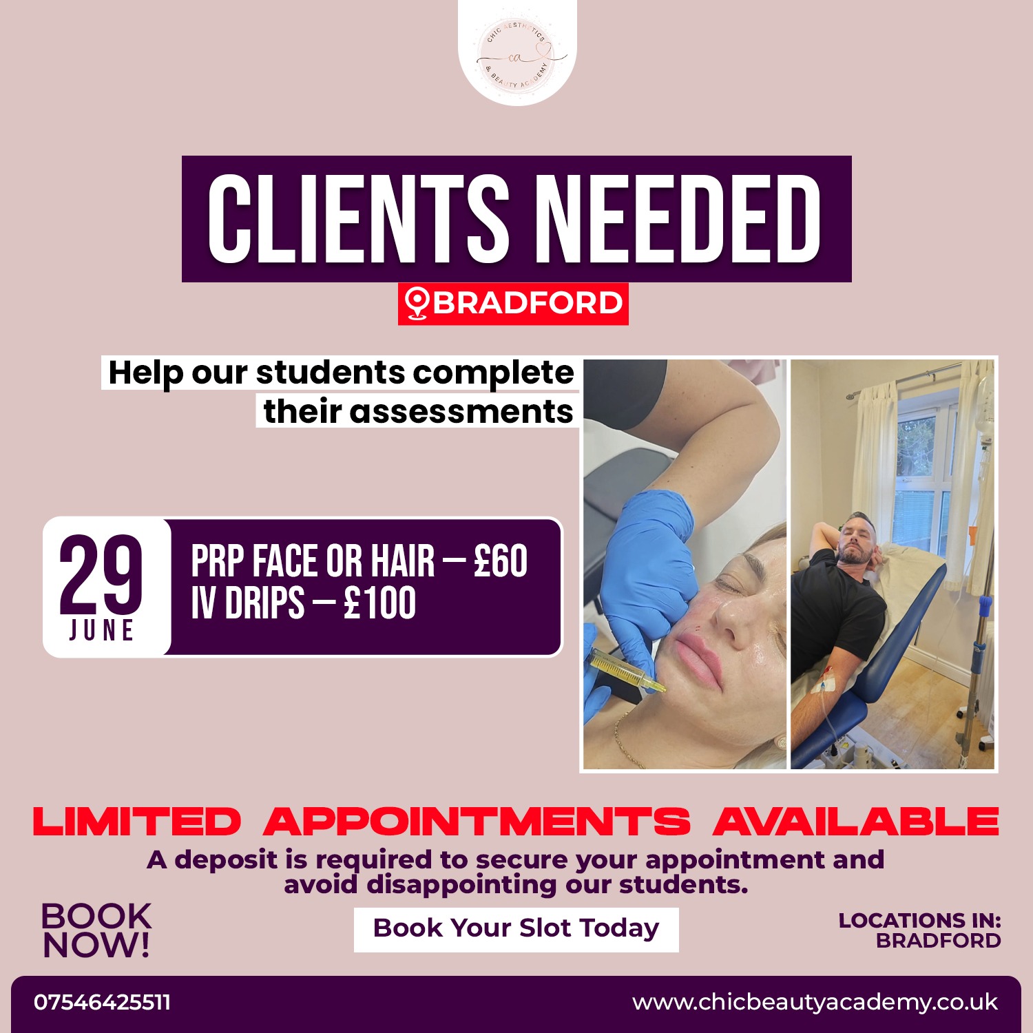 Chic Aesthetics & Beauty Academy Ltd UK  Facebook ad