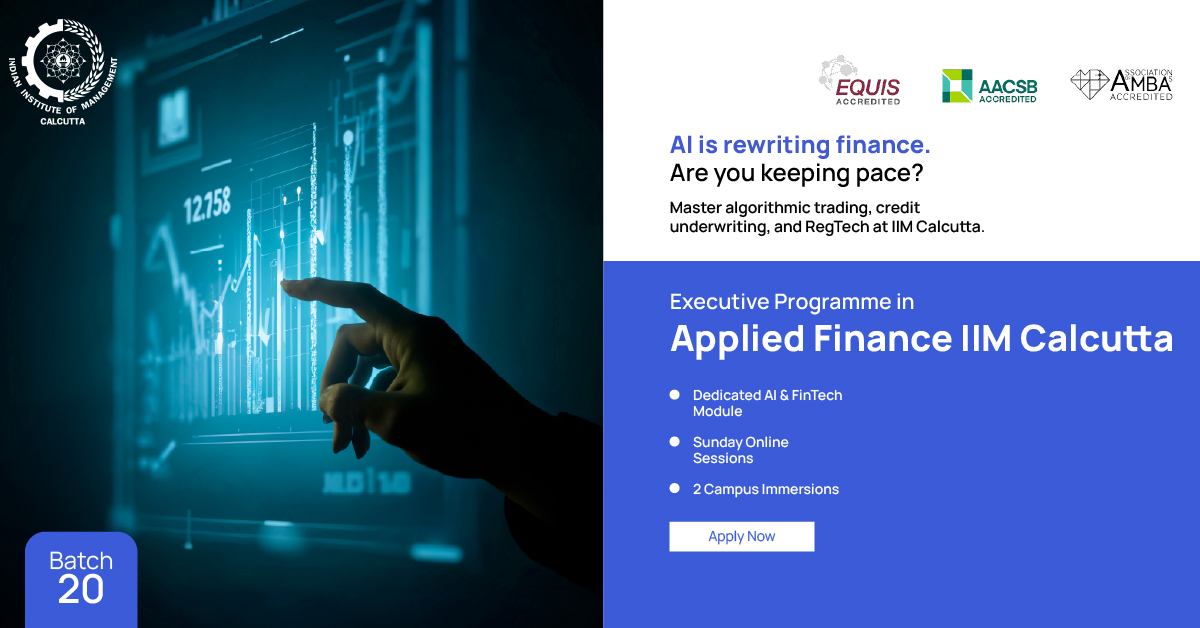 IIM Calcutta Executive Programme in Applied Finance Facebook ad