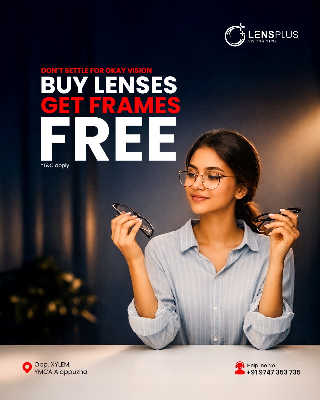 LENSPLUSAlpy Facebook ad: Okay vision isn’t enough.