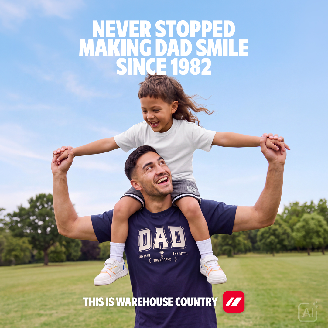 The Warehouse Facebook ad: Gifts Dad will love