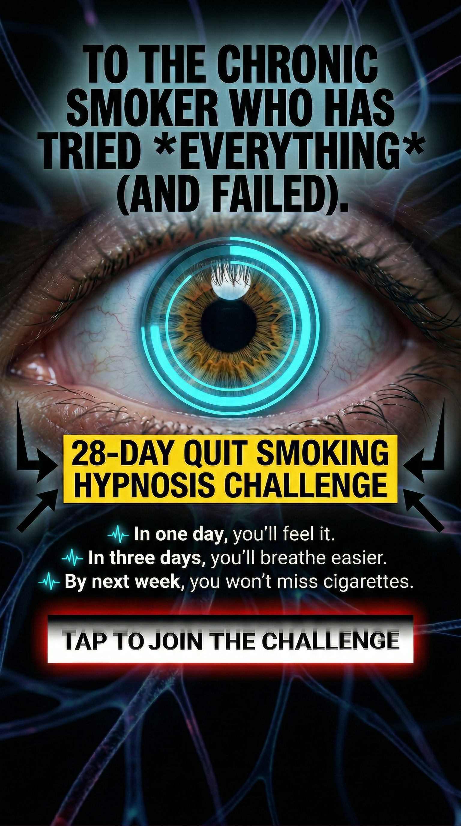 Hypnosis to Stop Smoking Facebook ad