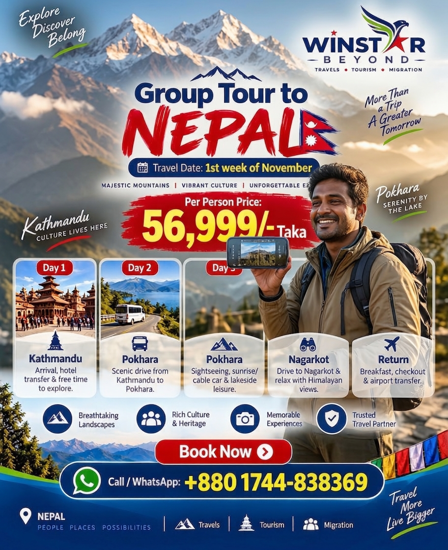 WinStar Beyond Facebook ad: Full Nepal Trip only at 56,999/- Taka