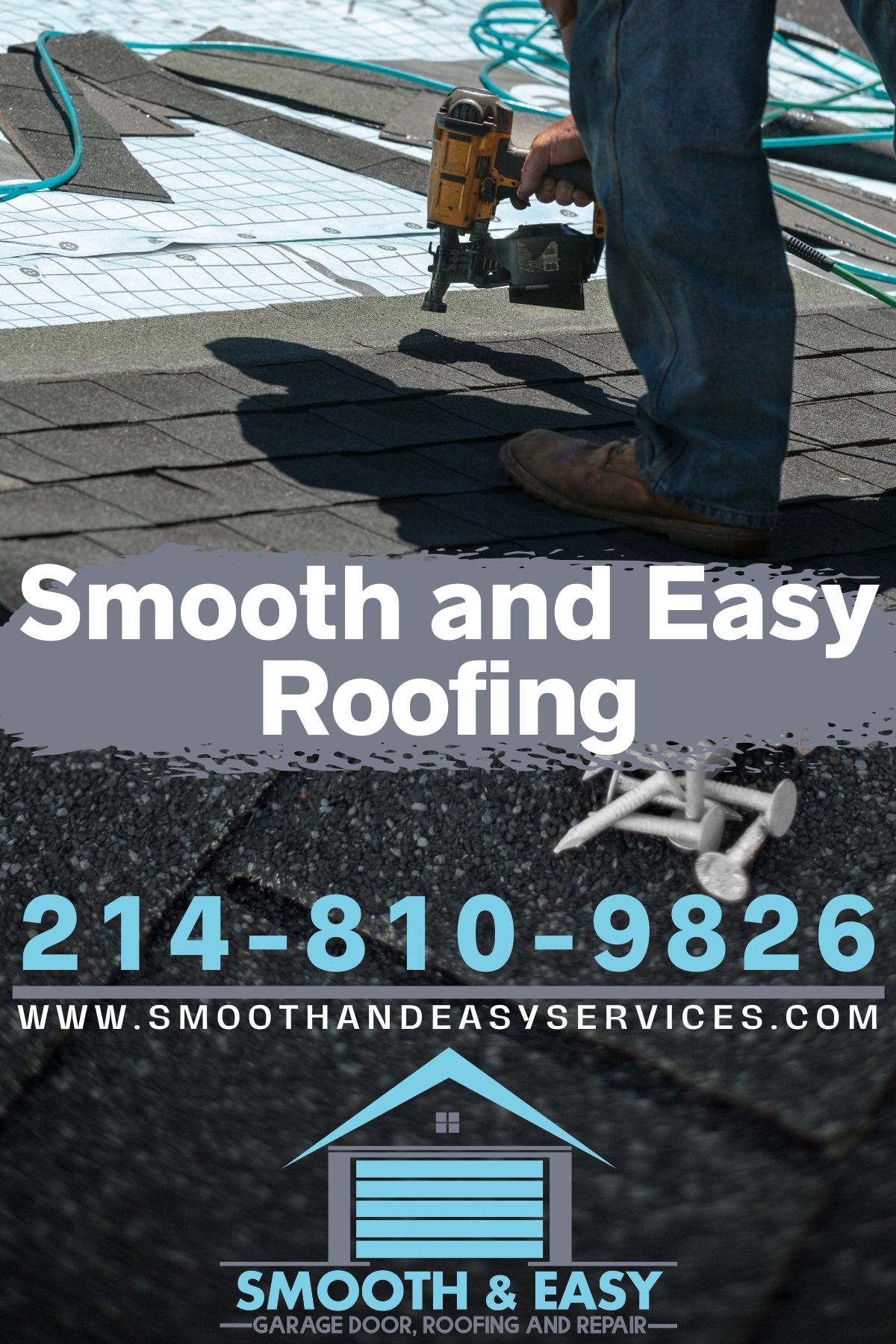 Smooth & Easy Garage Door, Roofing & Repair Facebook ad: We are a Home Service company that desires…