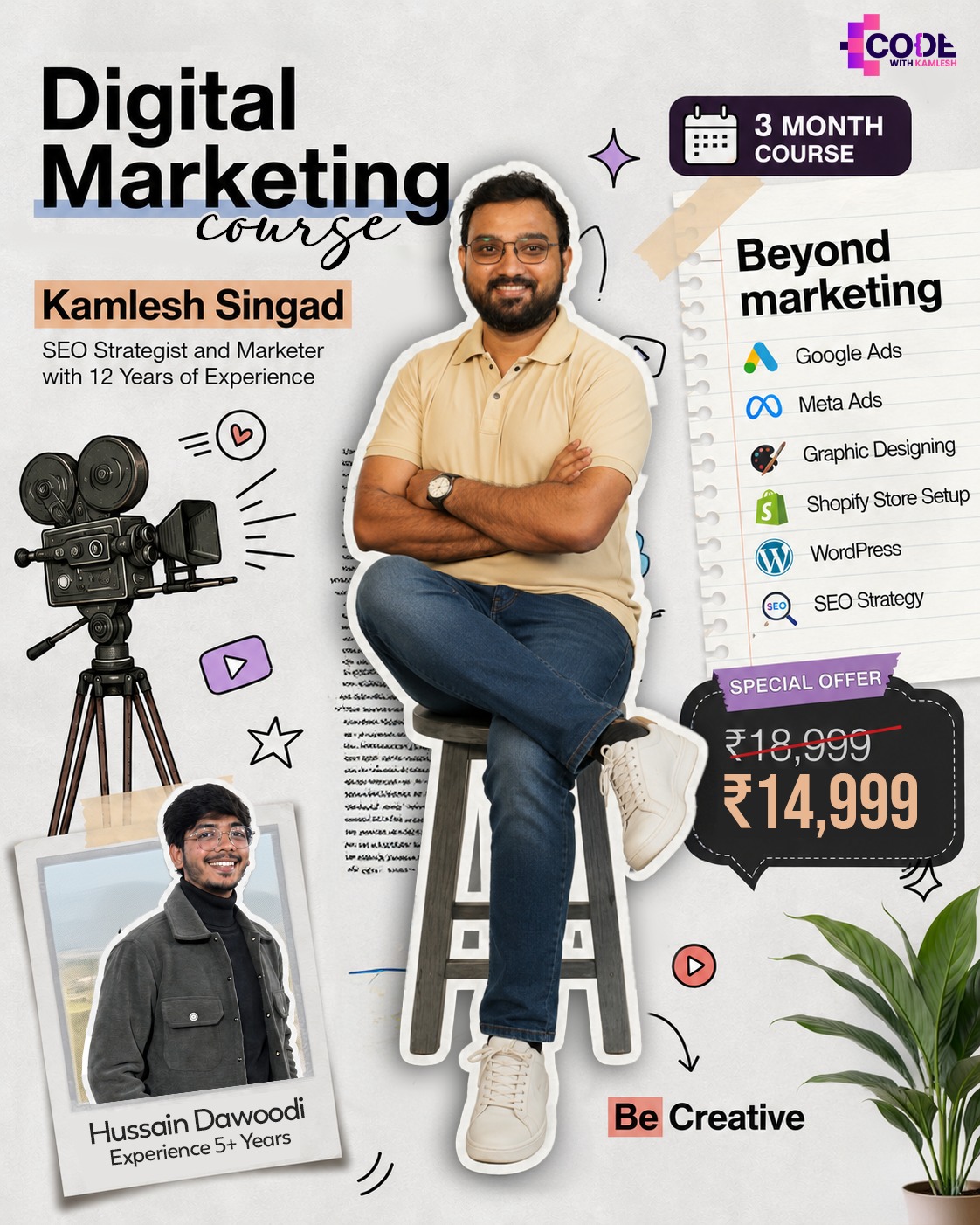 Code with Kamlesh Facebook ad: Digital Marketing Course at ₹14,999