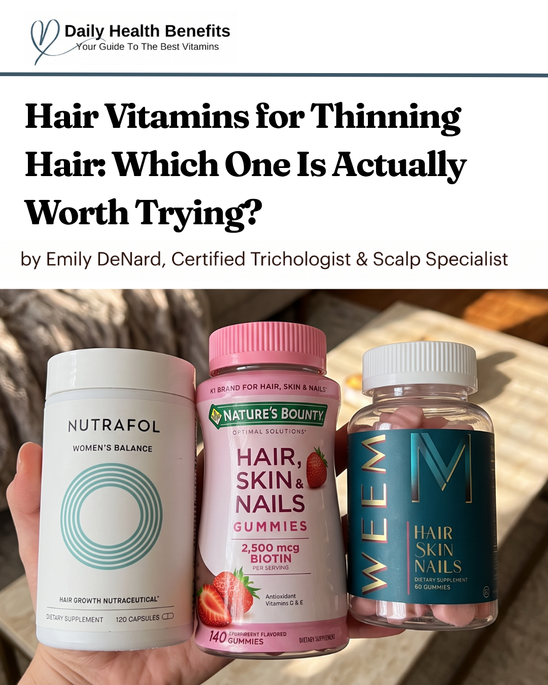 Certified Trichologist & Scalp Specialist Emily DeNard, Emunah Beauty Facebook ad: Scalp Specialists Honest Review Of 2026 Top 3 Hair Growth…