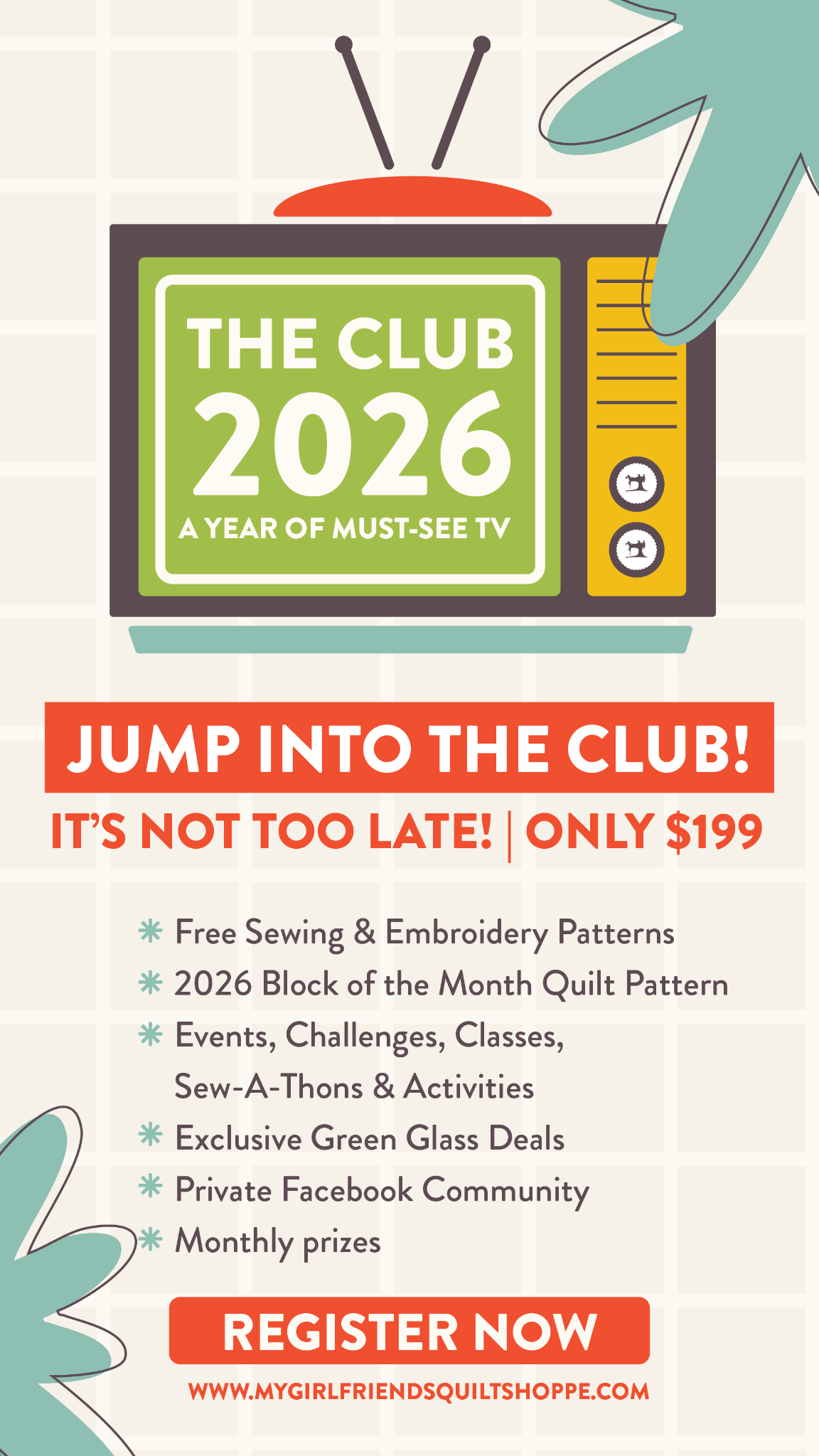 My Girlfriend's Quilt Shoppe Facebook ad from Apr 22, 2026