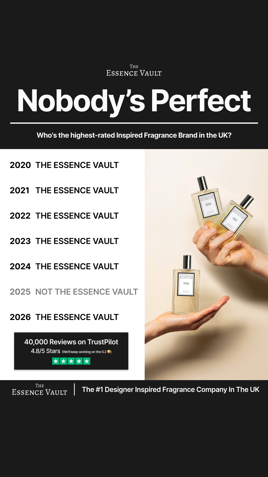 The Essence Vault Facebook ad