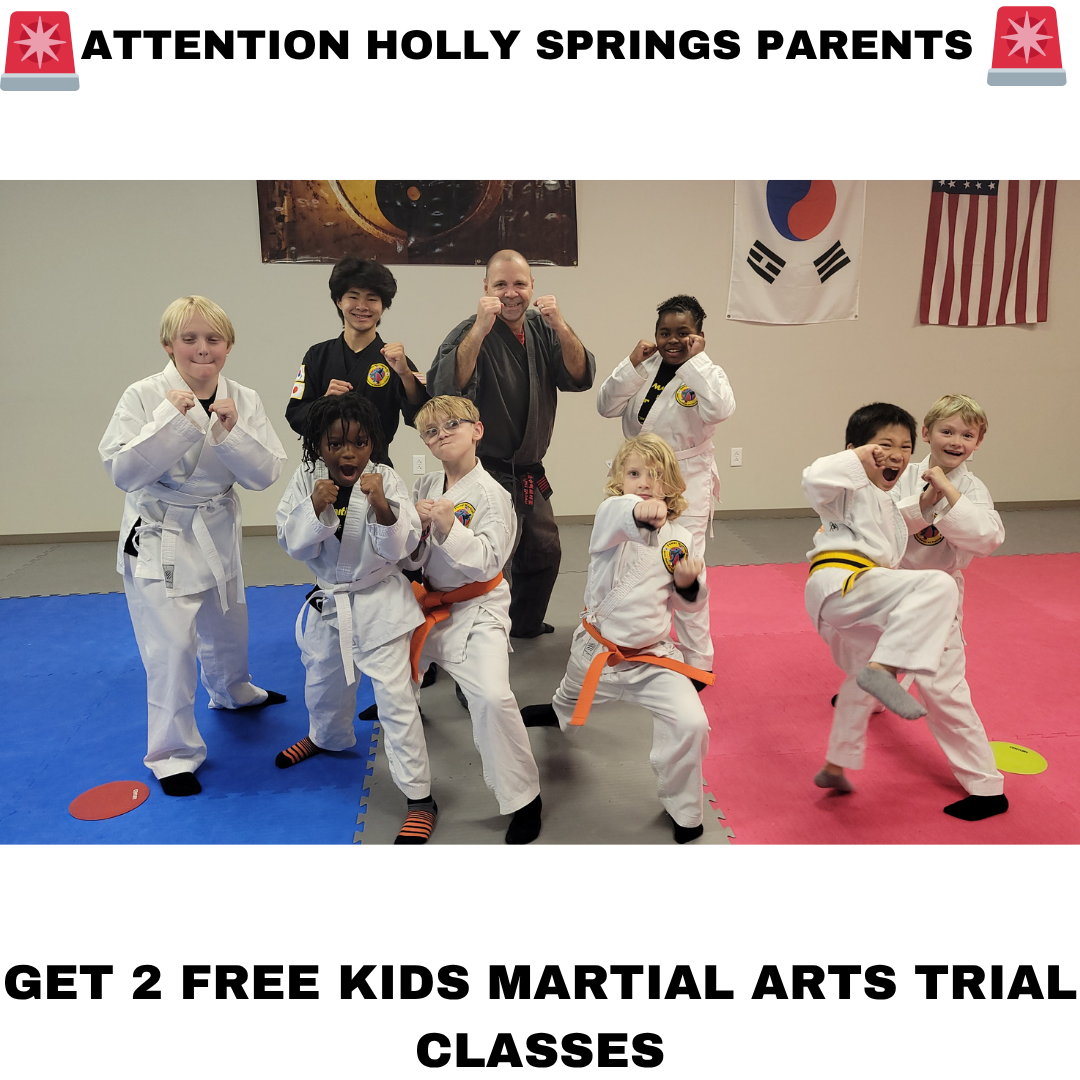 Power Martial Arts Holly Springs NC Facebook ad: Want FREE Two Kids Martial Arts Trial Class Pass?