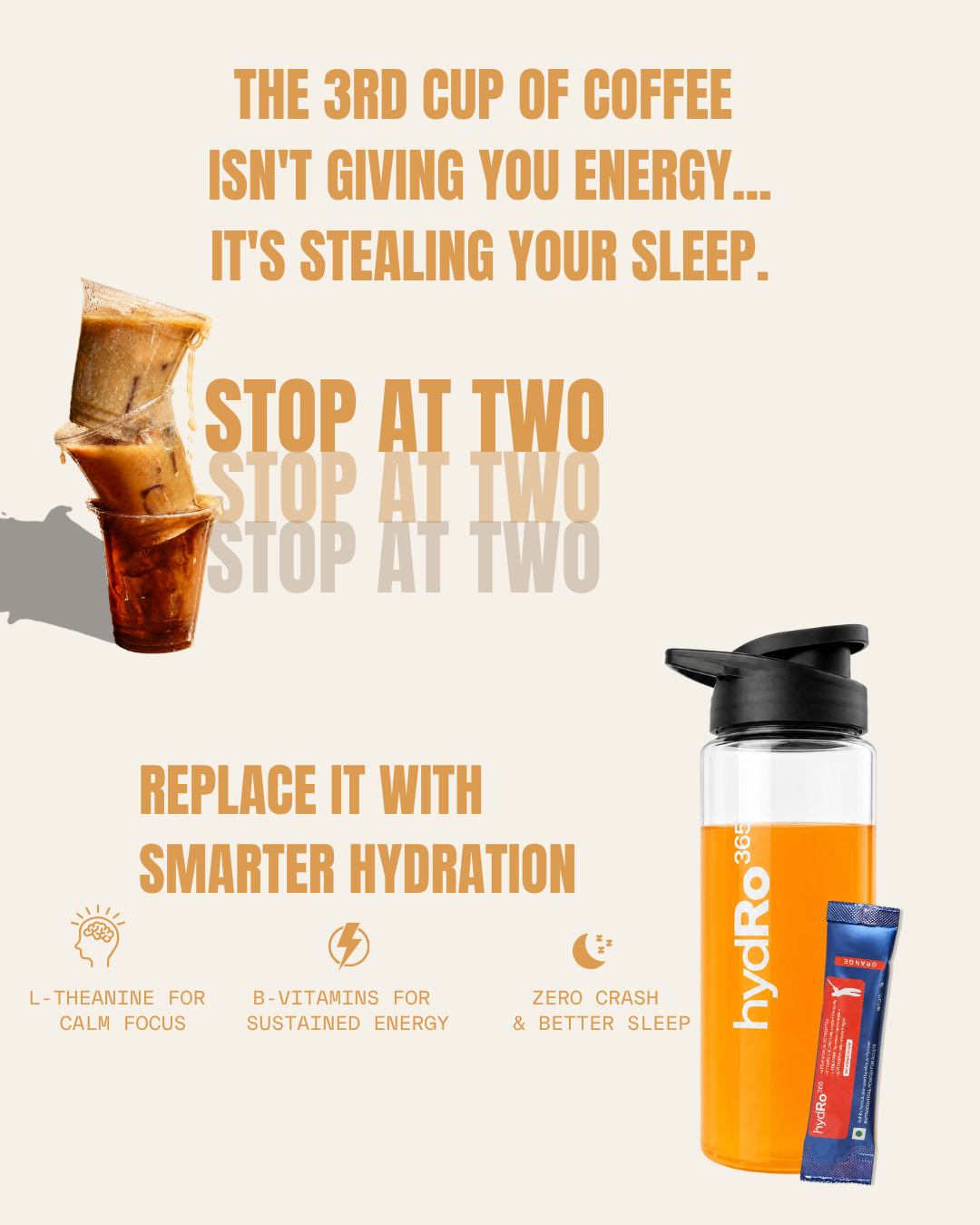 Rohit Sharma Facebook ad: Stop at two coffees. Upgrade the third.