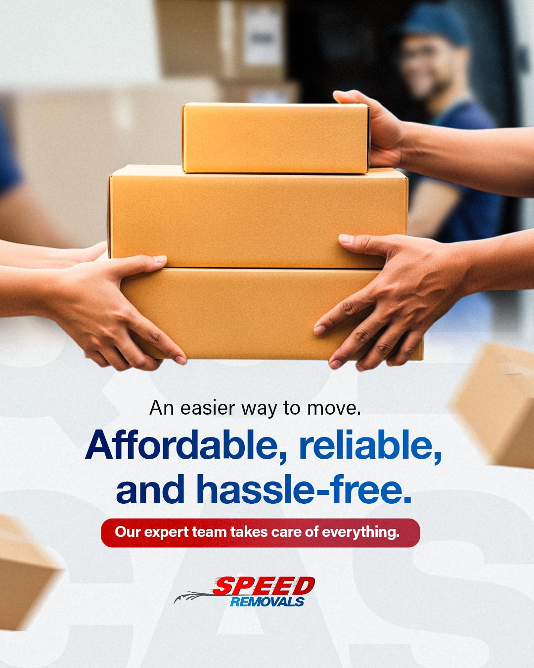 Speed Removals International Ltd Facebook ad: Contact us