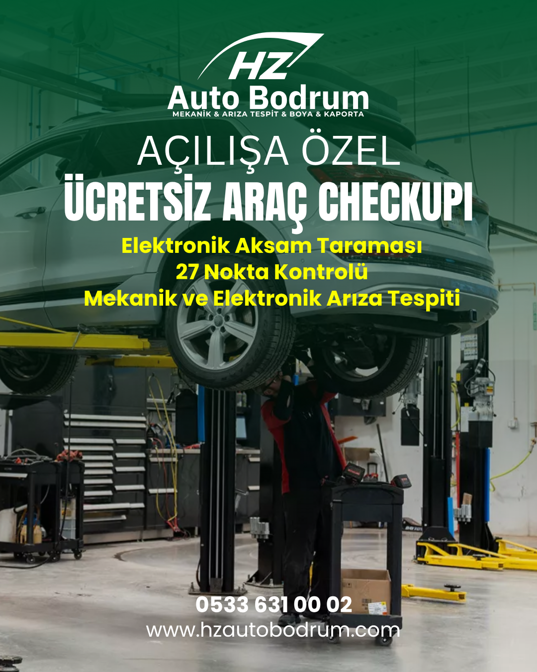 HZ Auto Bodrum Facebook ad: Açılışımıza özel sınırlı sayıda tamamen ücretsiz araç…