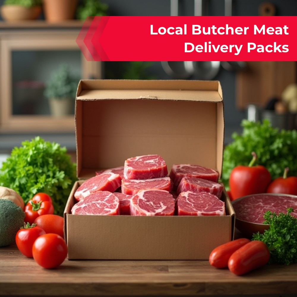 FAQArena Frontier Facebook ad: Local Butcher Meat Delivery Packs!