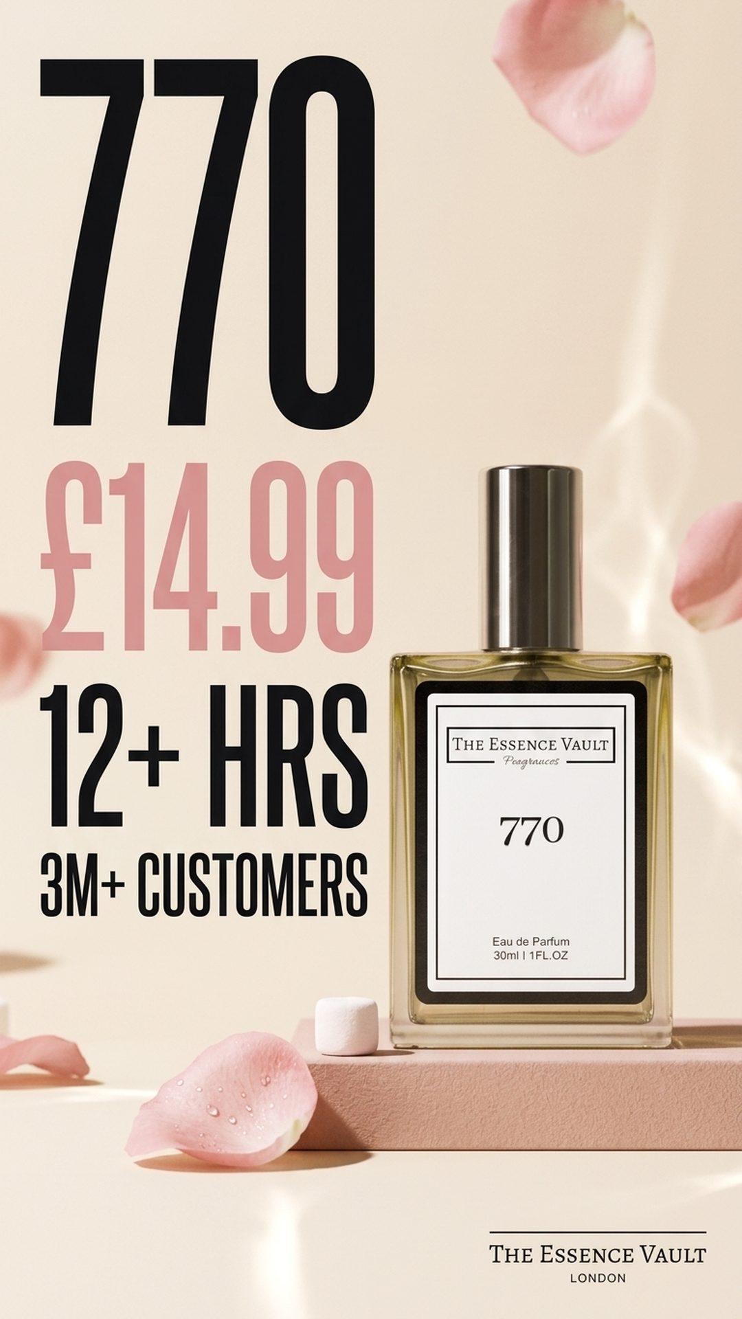 The Essence Vault Facebook ad from Mar 25, 2026
