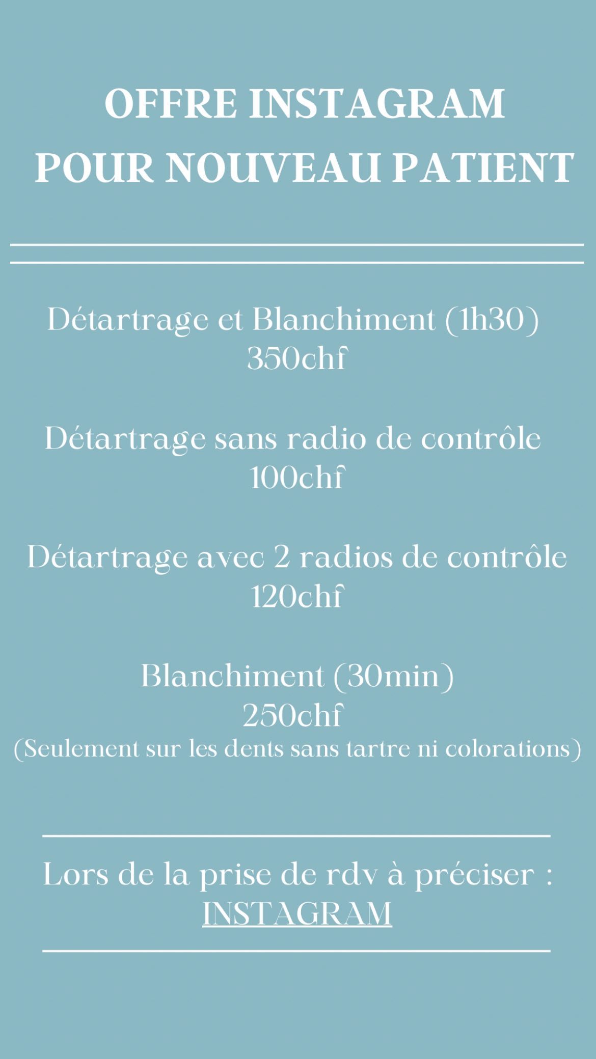 Dentiste Genève Facebook ad: Un soin pro pour votre sourire? C’est maintenant.