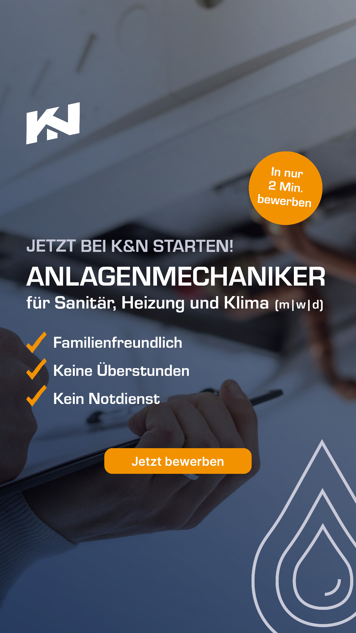 K&N Gebäudetechnik GmbH Facebook ad from Nov 28, 2025