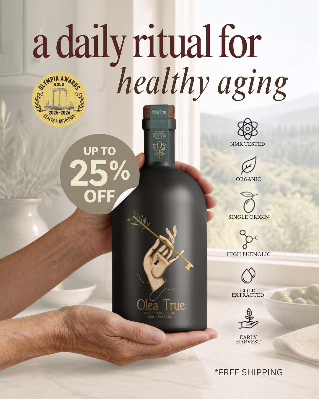 Olea True Facebook ad: Where Flavor Meets Function