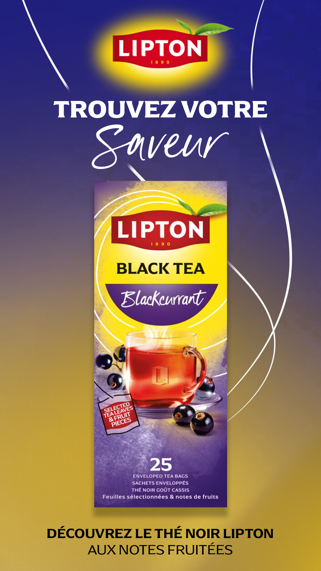 Lipton Facebook ad: Trouvez la saveur qui vous ressemble.