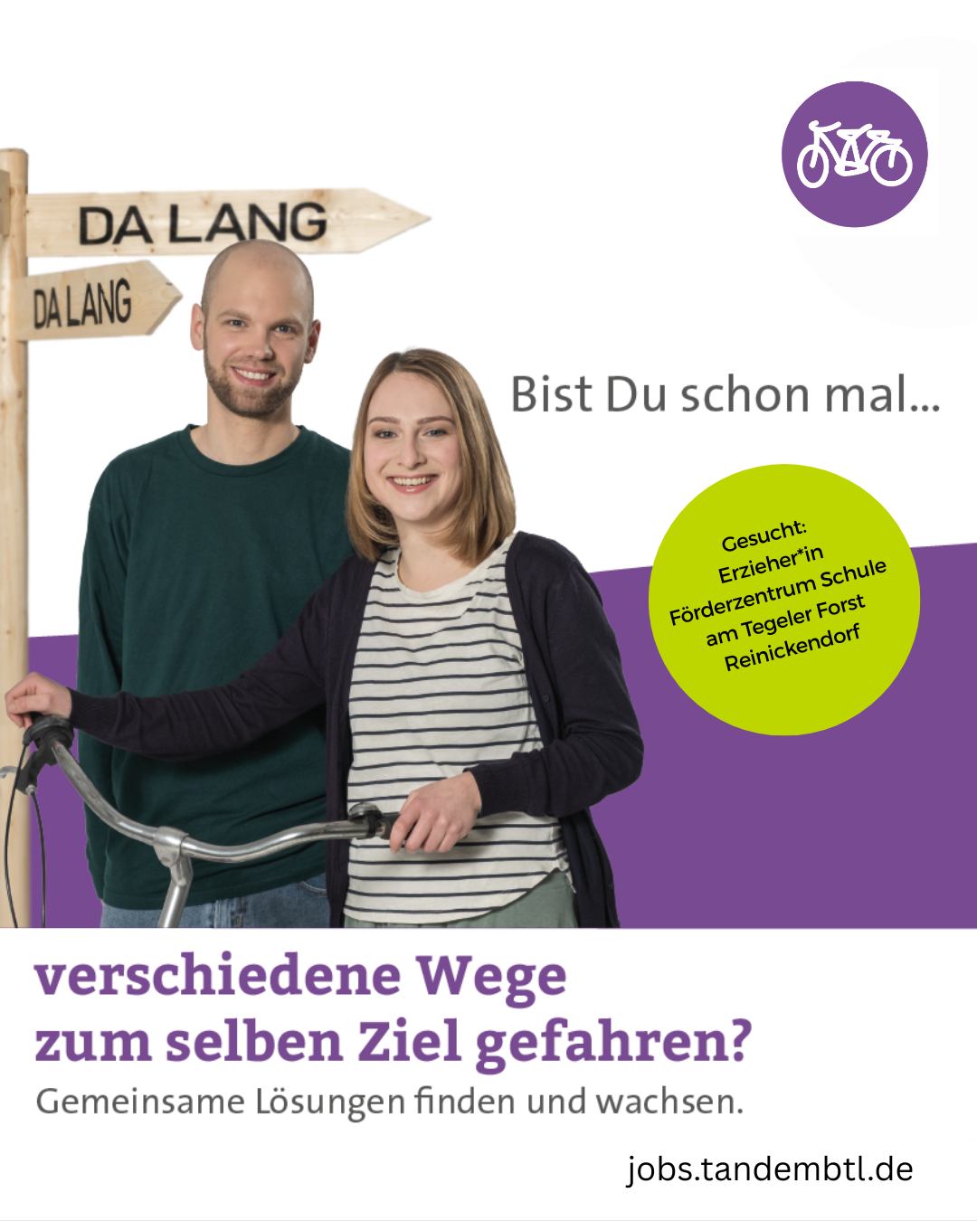 Tandem BTL Facebook ad: ERZIEHER*IN (M/W/D) GESUCHT!